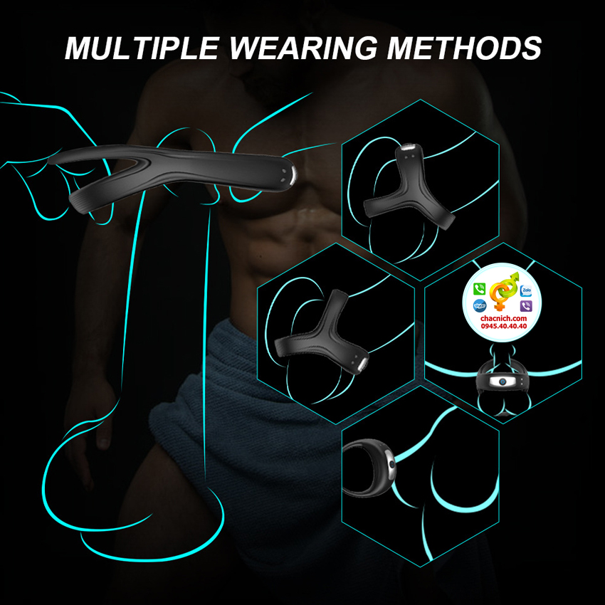 Kho sỉ Vòng đeo dương vật cao cấp 10 chức năng rung CHEVEN 3 in 1 hàng xách tay Kho sỉ Vòng đeo dương vật cao cấp 10 chức năng rung CHEVEN 3 in 1 hàng xách tay