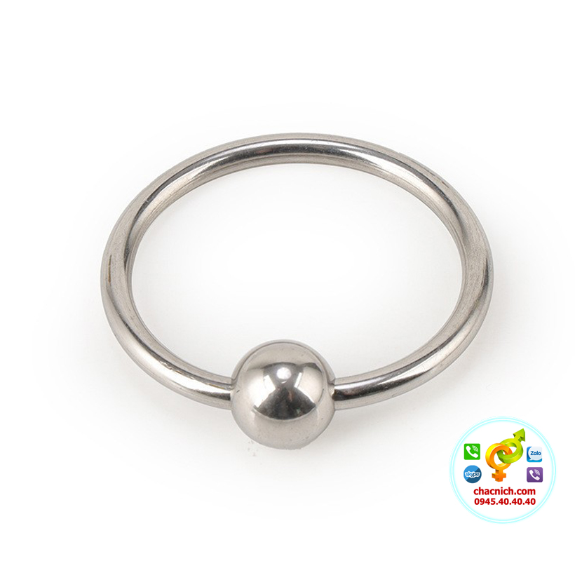 Khoen đeo đầu khấc dương vật inox 1 bi bền chắc, tăng khoái cảm Khoen đeo đầu khấc dương vật inox 1 bi bền chắc, tăng khoái cảm
