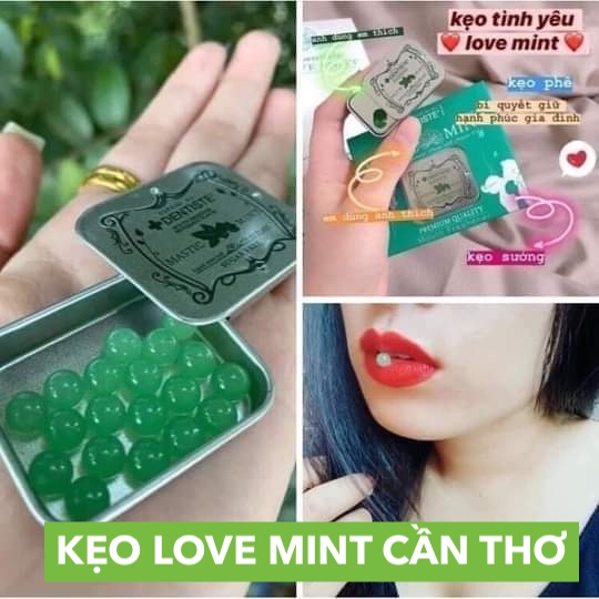 Kẹo love mint Cần Thơ kẹo ngậm BJ phòng the lếu lều bạc hà chính hãng Kẹo love mint Cần Thơ kẹo ngậm BJ phòng the lếu lều bạc hà chính hãng